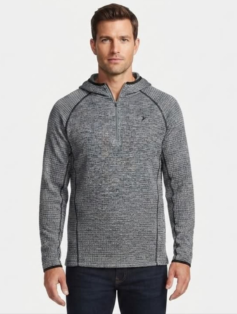 Old Navy Pullover Active Hooded Zip Up Jacket Gray Size XL